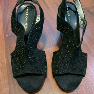 Anne Klein Black Wedge Sandal